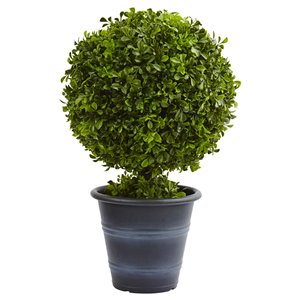 Nearly Natural Boxwood Ball Topiary - 23-in - Green
