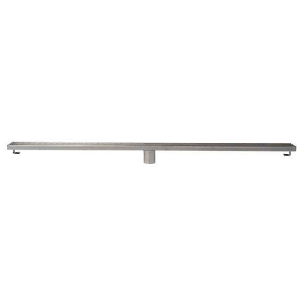 ALFI brand Linear Shower Drain with Groove Lines - 47.25-in - Stainless Steel