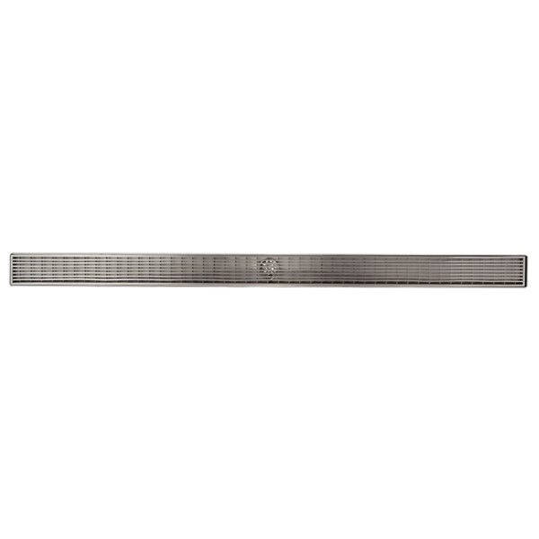 ALFI brand Linear Shower Drain with Groove Lines - 47.25-in - Stainless Steel