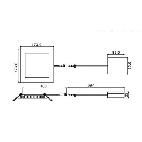 American Imaginations White Integrated LED Square Recessed Light Kit - 6-in - 12 Pcs