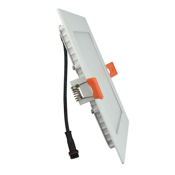 American Imaginations White Integrated LED Square Recessed Light Kit - 6-in - 12 Pcs