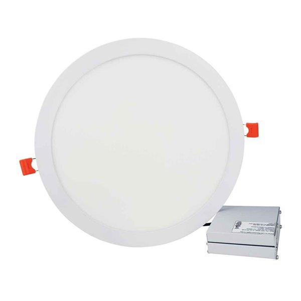 American Imaginations White Integrated LED Round Recessed Light Kit - 12-in - 24 Pcs