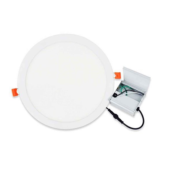American Imaginations White Integrated LED Round Recessed Light Kit - 12-in - 24 Pcs