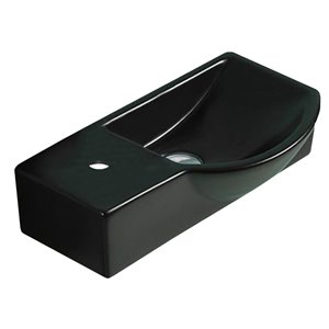 Lavabo moderne de salle de bain vasque rectangulaire de American Imaginations, 8,7 po, quincaillerie chrome poli
