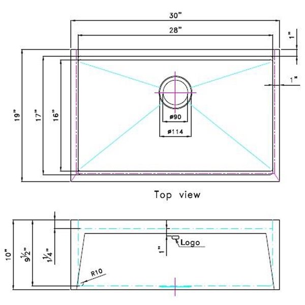 American Imaginations 19-in x 30-in Stainless Steel Single Bowl Drop-In ...