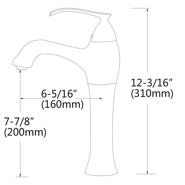 American Imaginations Stylish Brushed Nickel 1-Handle Vessel Bathroom Sink Faucet - 6.3-in