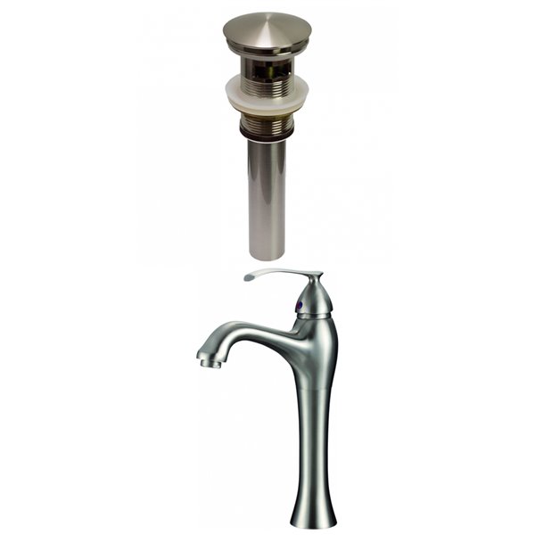 American Imaginations Stylish Brushed Nickel 1-Handle Vessel Bathroom Sink Faucet - 6.3-in