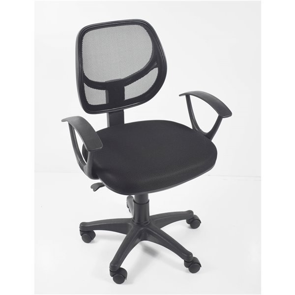 American Imaginations Black Contemporary Manager Chair - 23.23-in x 37.4-in