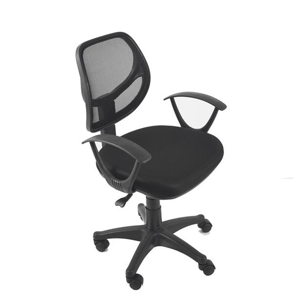 American Imaginations Black Contemporary Manager Chair - 23.23-in x 37.4-in