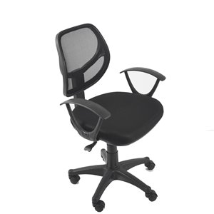 American Imaginations Black Contemporary Manager Chair - 23.23-in x 37.4-in