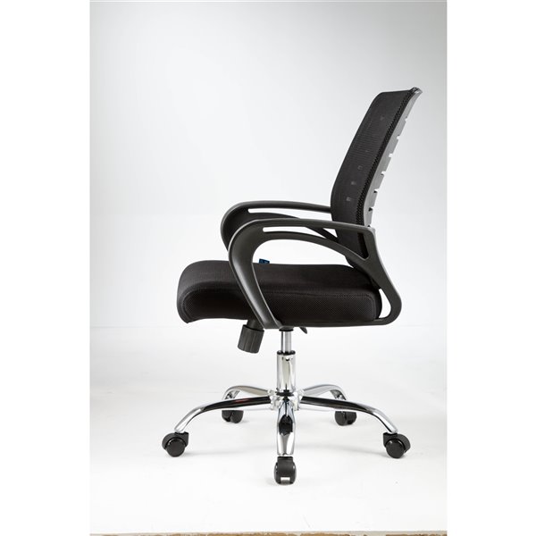 American Imaginations Black Traditional Manager Chair - 21.7-in x 38.2-in
