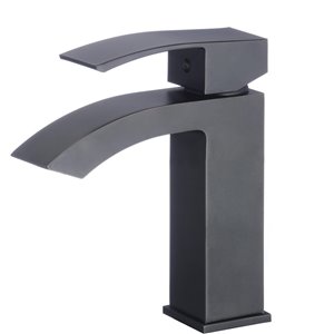 Robinet à une poignée monotrou de American Imaginations, 4,8 po, noir mat