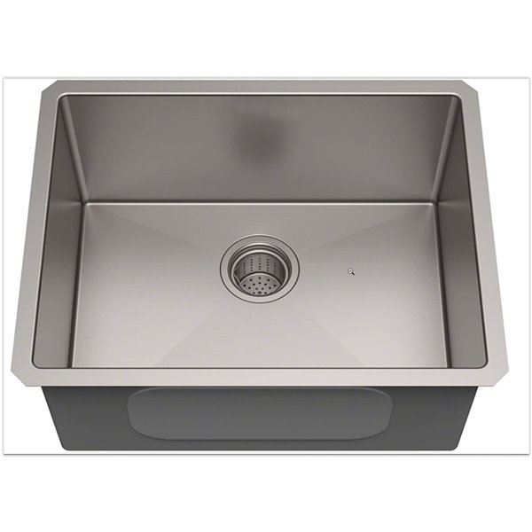 American Imaginations 23-in x 20-in 1-Basin Brushed Nickel Modern