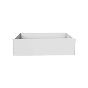 American Imaginations 19-in x 33-in Trendy White Granite Composite Single Bowl Drop-In Residential Kitchen Sink