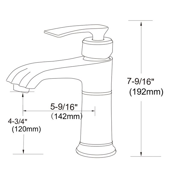 American Imaginations Modern Brushed Nickel 1-Handle Single-Hole Bathroom Sink Faucet - 5.6-in