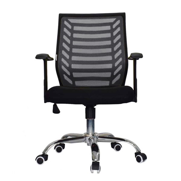 American Imaginations Black Transitional Manager Chair - 24.8-in x 38.2-in