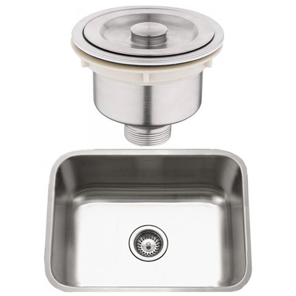 American Imaginations 18 In X 27 In Trendy Brushed Nickel Single Bowl Drop In Residential Kitchen Sink Ai 29413 Rona