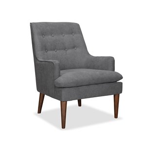 Mazin Industries Mandarin Modern Polyester/Polyester Blend Accent Chair - Dark Gray