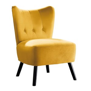 Mazin Industries Imani Modern Velvet Slipper Chair - Bold Yellow