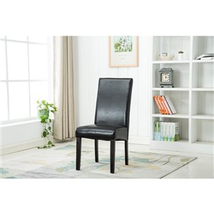 HomeTrend Jamie Traditional Parsons Chair - Black - Set of 2