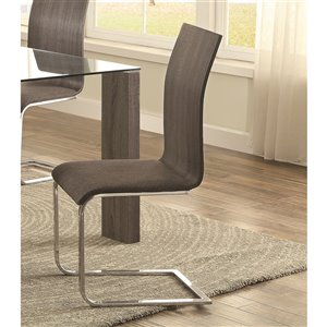 Mazin Industries Zeba Contemporary Side Chair - Chrome - Set of 4