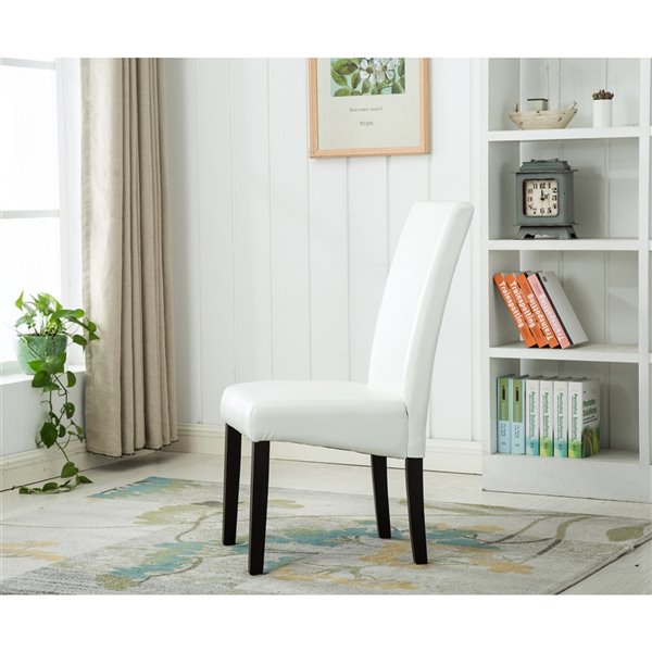 HomeTrend Jamie Traditional Parsons Chair - White - Set of 2