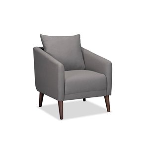 Mazin Industries Laurier Casual Polyester/Polyester Blend Accent Chair - Dark Gray