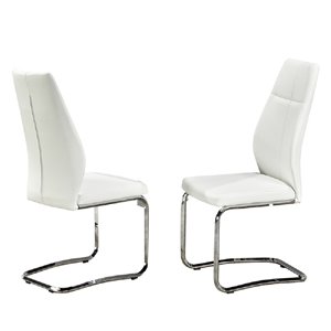 HomeTrend Jason Contemporary Side Chair - White - Set of 2
