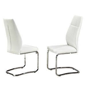 Chaises contemporaines Jason de HomeTrend, blanc, ensemble de 2