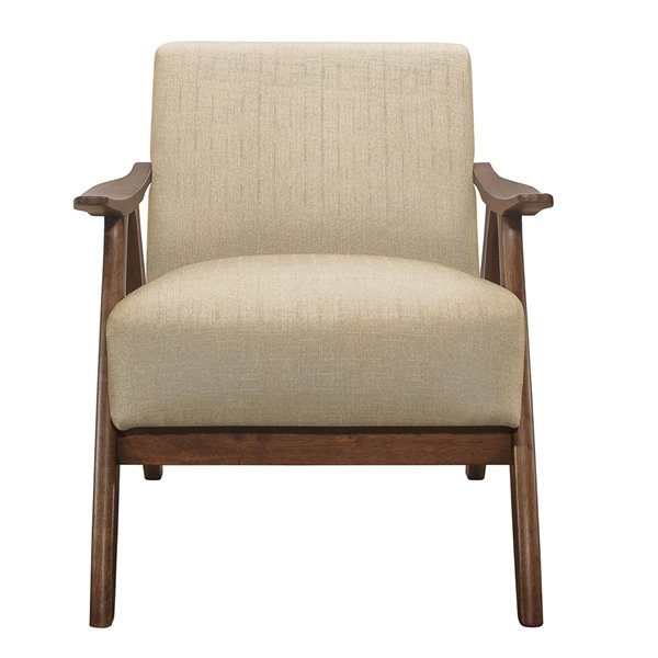 HomeTrend Damala Modern Polyester/Polyester Blend Accent Chair - Light Brown