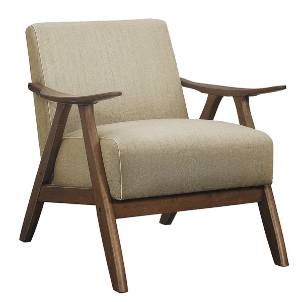 HomeTrend Damala Modern Polyester/Polyester Blend Accent Chair - Light Brown