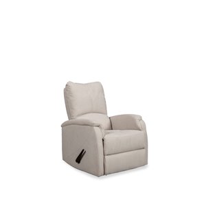 Fauteuil inclinable pivotant Logan de Mazin Industries, microfibre, chamois