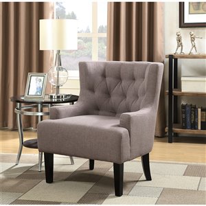 Mazin Industries Daria Modern Polyester/Polyester Blend Accent Chair - Gray