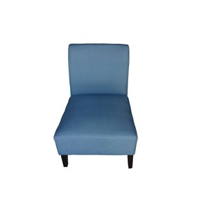 Mazin Industries Nadine Modern Linen Slipper Chair - Blue