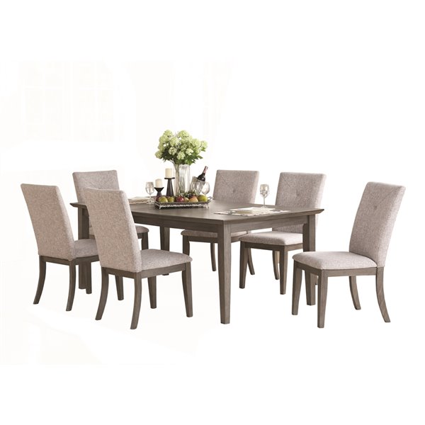 Chaises contemporaines Felicity de HomeTrend, gris, ensemble de 2