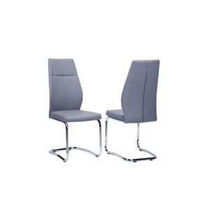 HomeTrend Jason Contemporary Side Chair - Gray - Set of 2