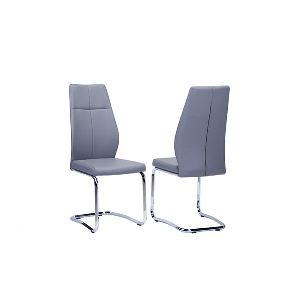 Chaises contemporaines Jason de HomeTrend, gris, ensemble de 2