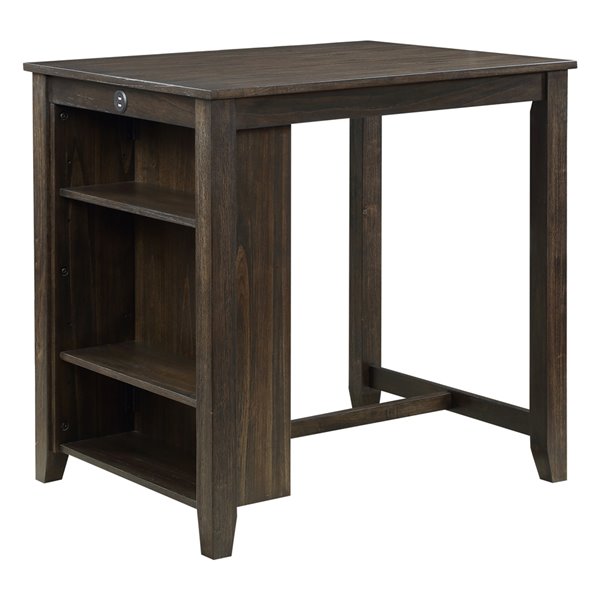 HomeTrend Daye Dining Set with Rectangular Table - Cherry - 3-Piece