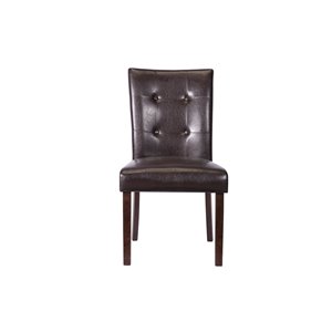 HomeTrend Mesa Transitional Parsons Chair - Black - Set of 2