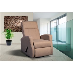 Fauteuil inclinable pivotant Gage de Mazin Industries, lin, sable