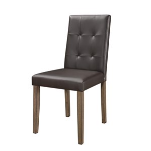 Mazin Industries Ahmet Traditional Side Chair - Espresso - Set of 2