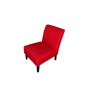 Mazin Industries Nadine Modern Linen Slipper Chair - Red