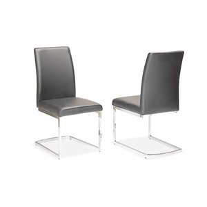 HomeTrend Shirelle Contemporary Side Chair - Gray - Set of 2