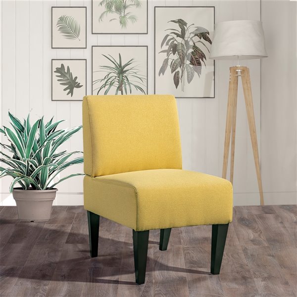 mustard slipper chair