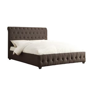 HomeTrend Baldwyn King-Size Gray Sleigh Bed