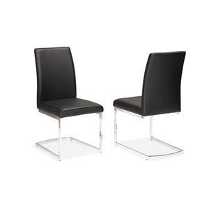 HomeTrend Shirelle Contemporary Side Chair - Black - Set of 2