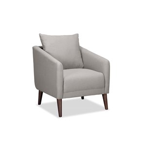 Mazin Industries Laurier Casual Polyester/Polyester Blend Accent Chair - Light Gray