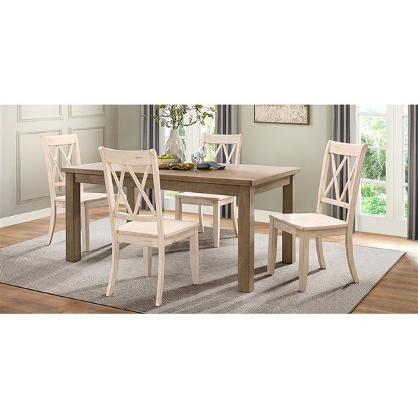 Hometrend Ralson Traditional Side Chair, Ralson Modern 7 Piece Dining Room Set