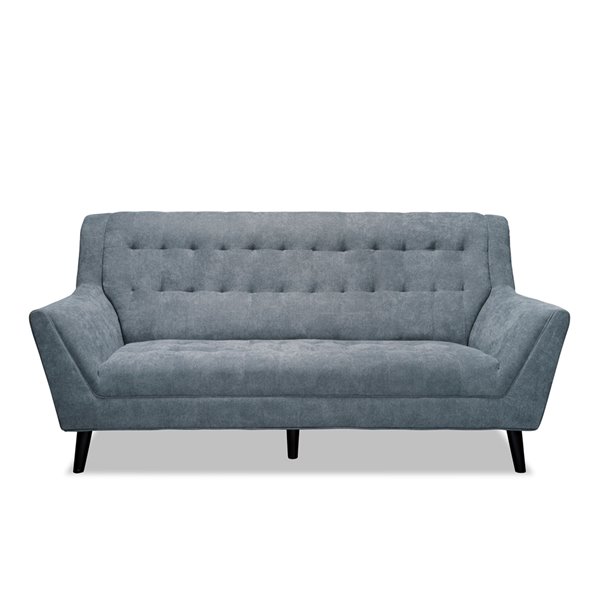 HomeTrend Erath Midcentury Gray Polyester Sofa