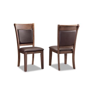 HomeTrend Wieland Transitional Side Chair - Brown - Set of 2